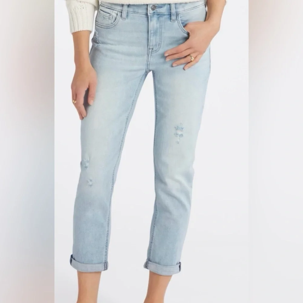 Studio Blue Casey Mid Rise Cropped Relaxed Skinny Jeans - Lt Blue - Size 31 (12) - Picture 3 of 6